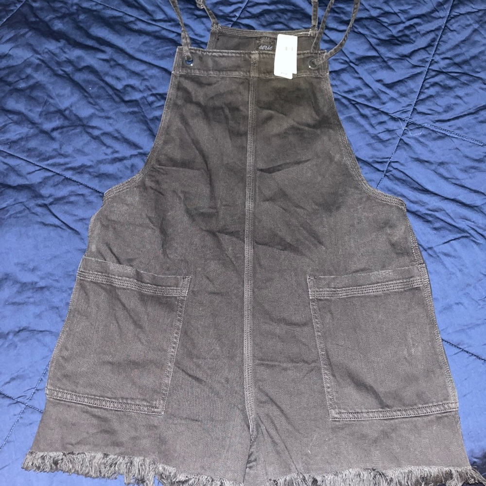 aerie Denim  Romper with Adjustable Straps